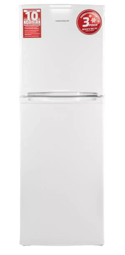 Холодильник GRW-138DD (білий), двокамерний, верхня мороз, 138см GRUNHELM